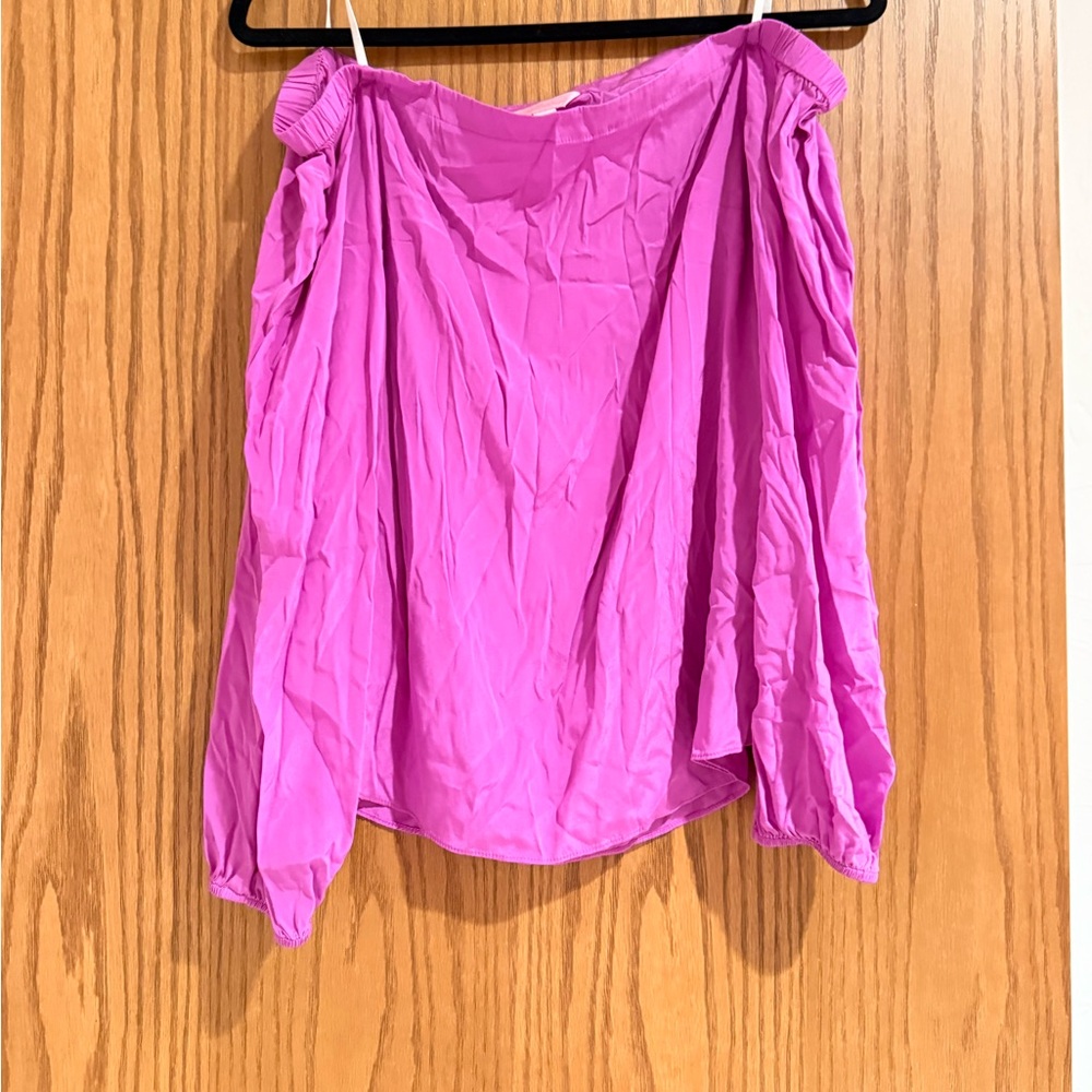 Lily Pulitzer Vibrant Pink Off-Shoulder Blouse